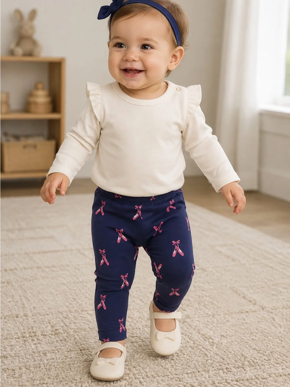 NWT BABY‎ GAP LEGGINGS 12-18m Ballerina